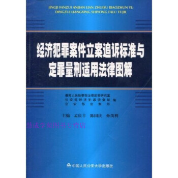 經濟犯罪案件立案追訴標準與定罪量刑適用法律圖解 經濟犯罪案件立案追訴標準與定罪量刑適用法律圖解