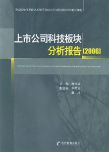 上市公司科技板塊分析報告2006 上市公司科技板塊分析報告2006